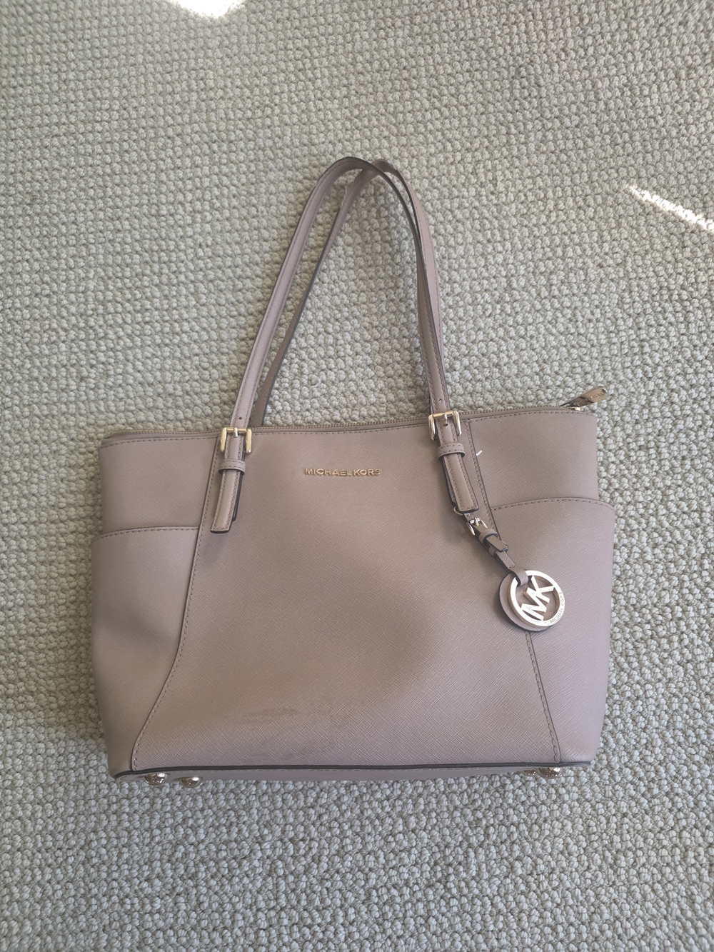 Michael Kors Pink Taupe Tote Bag